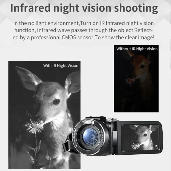 Video Camera Digital Camcorder Full HD Ordro Z20 1080P IR Night Vision YouTube Vlog Cameras for Blogger Shooting Home Use - Image 3