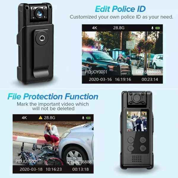 4K HD WiFi Mini Camera Portable Digital Video Recorder Wearable Police Body Cam Infrared Night Vision Sports DV Small Camcorder - Image 6