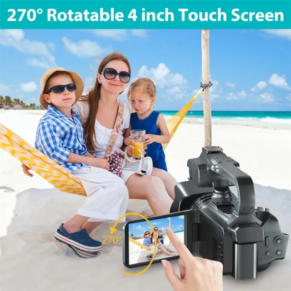 KOMERY YouTube Camcorder 6K Ultra HD camera Camcorders 64MP Streaming Camera 4.0"Touch Screen Digital Video Camera - Image 2