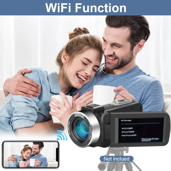 4k Digital Cameras Professional Camcorder for Vlog Video Camera WiFi 48MP Youtube Camera 18X Digital Zoom Camera Digital Webcam - Image 4